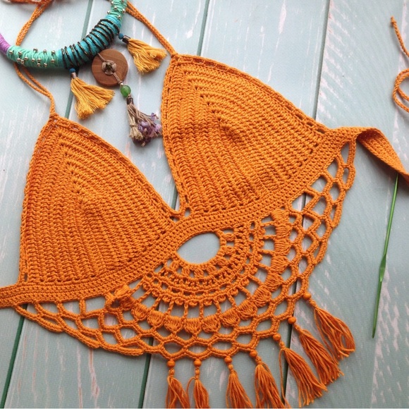 swim-handmade-crochet-orange-bikini-top-poshmark